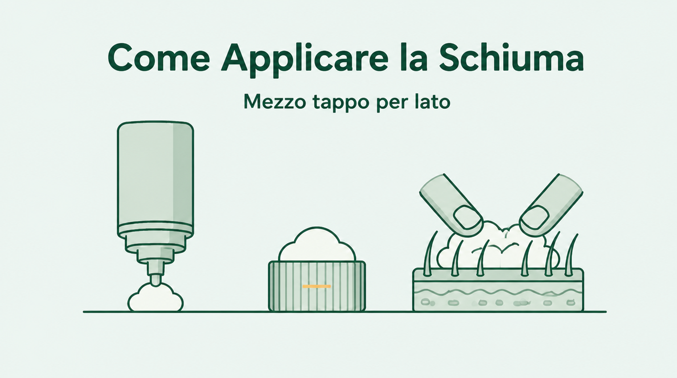 Come applicare correttamente la schiuma di minoxidil