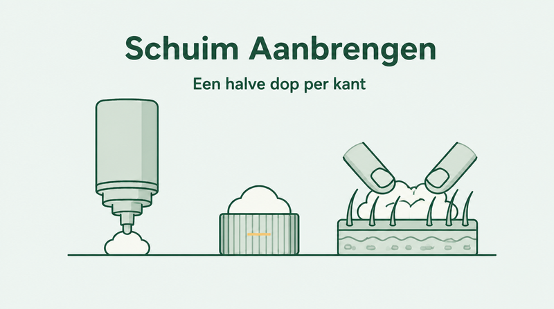 Zo breng je minoxidilschuim correct aan
