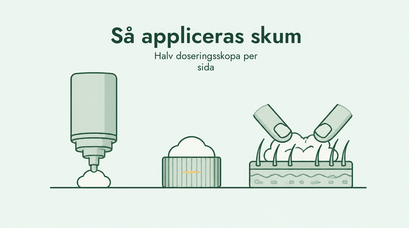 Så applicerar du minoxidilskum rätt