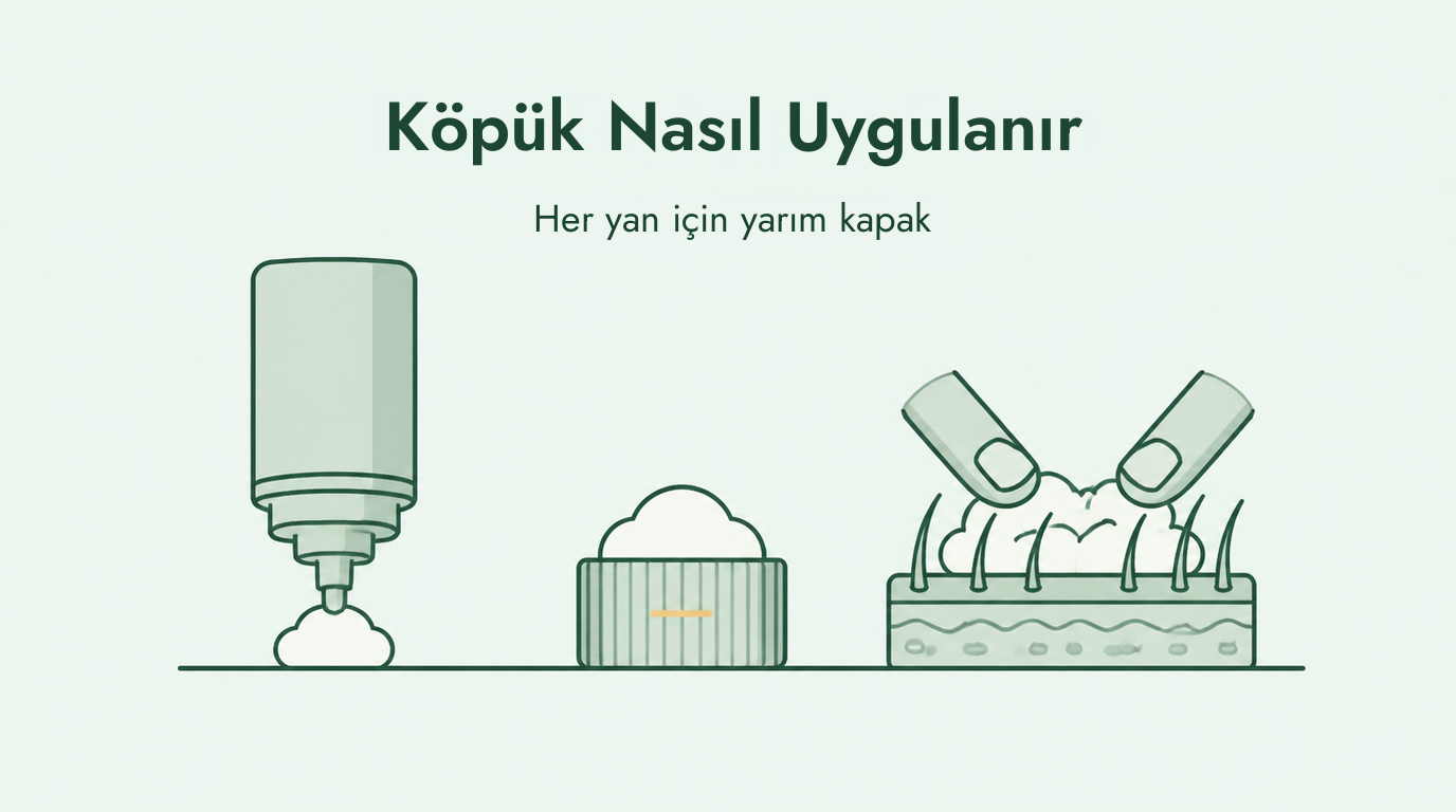 Minoksidil köpüğü doğru şekilde nasıl uygulanır