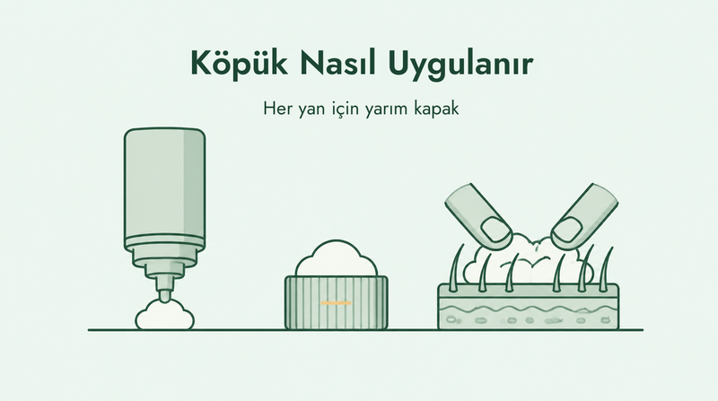 Minoksidil köpüğü doğru şekilde nasıl uygulanır