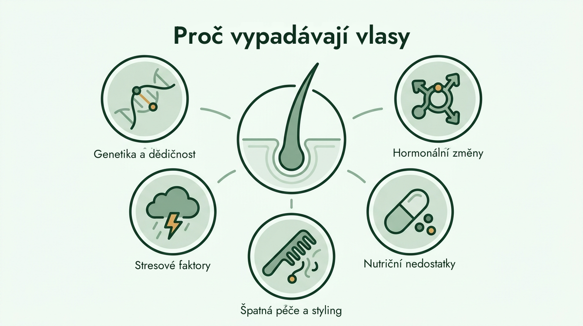 Hlavní příčiny vypadávání vlasů