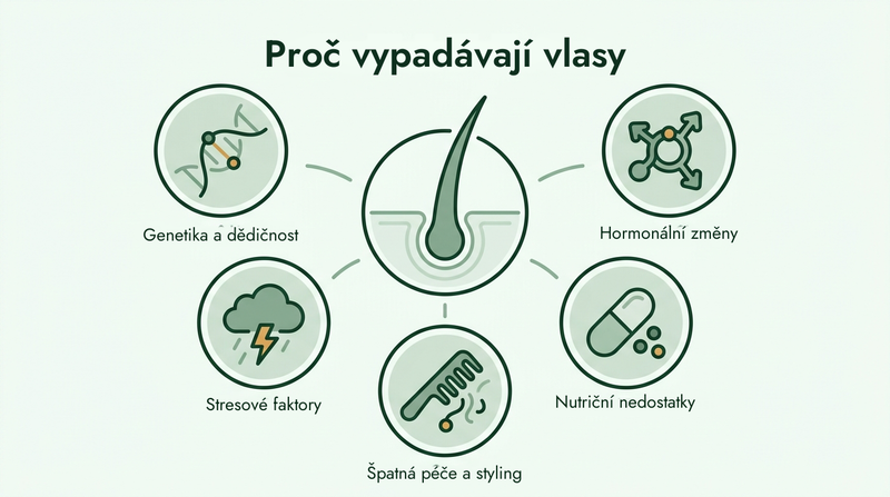 Hlavní příčiny vypadávání vlasů
