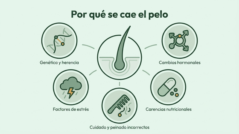 Las principales causas de la caída del cabello