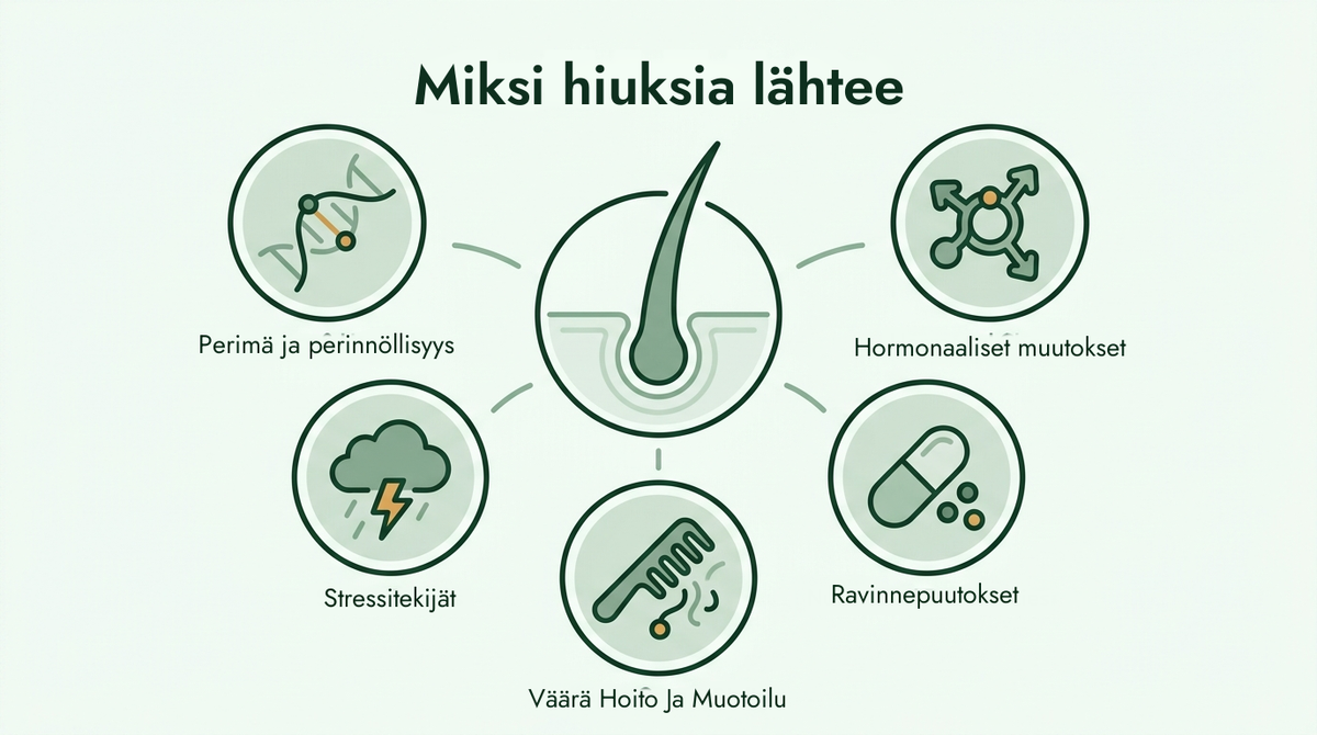 Hiustenlähdön yleisimmät syyt