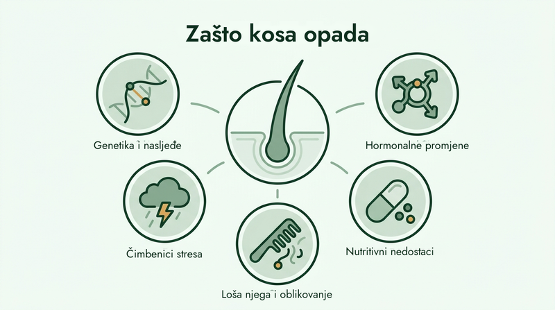 Glavni uzroci gubitka kose