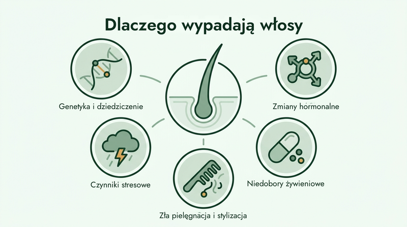 Główne przyczyny wypadania włosów