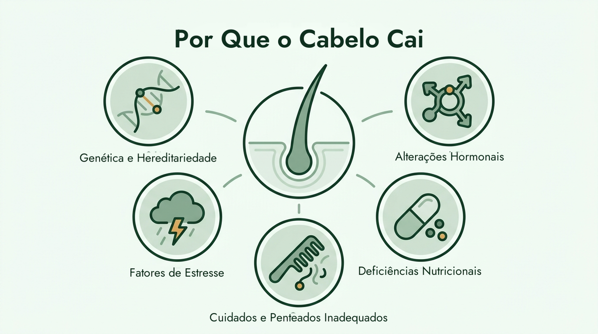 As principais causas da queda de cabelo