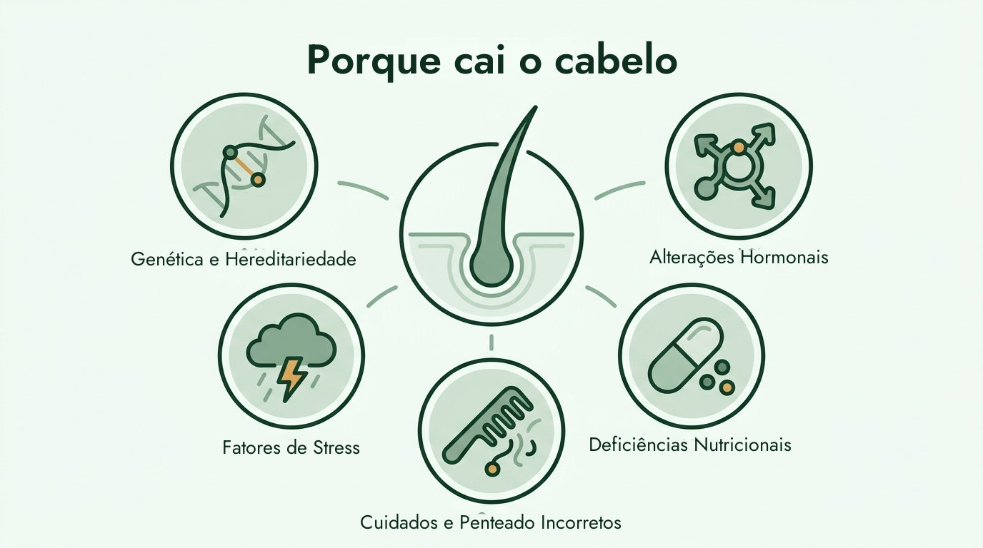 As principais causas da queda de cabelo