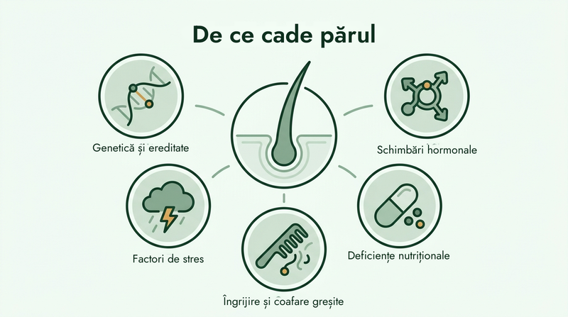 Principalele cauze ale căderii părului