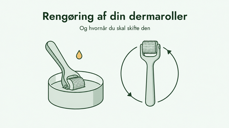 Sådan rengør og udskifter du en dermaroller