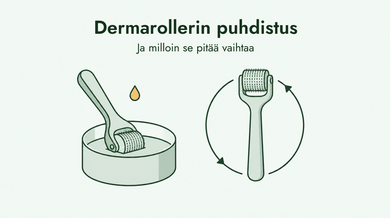 Näin puhdistat ja vaihdat dermarollerin