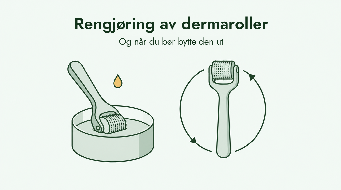 Slik rengjør og bytter du dermaroller