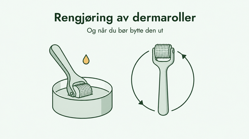 Slik rengjør og bytter du dermaroller