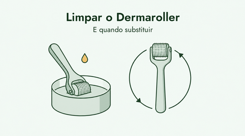 Como limpar e substituir um dermaroller
