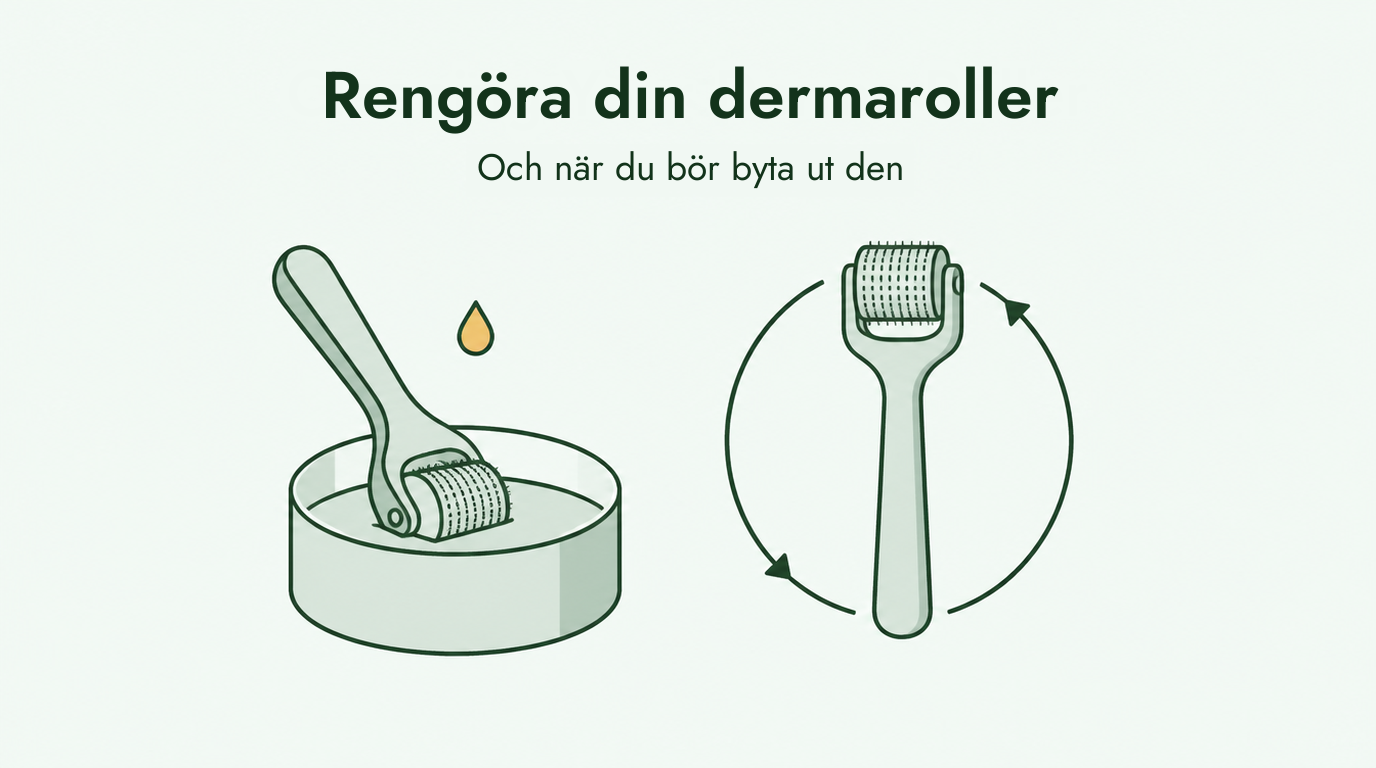 Så rengör och byter du en dermaroller