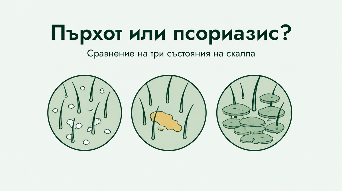 Пърхот, себореен дерматит или псориазис