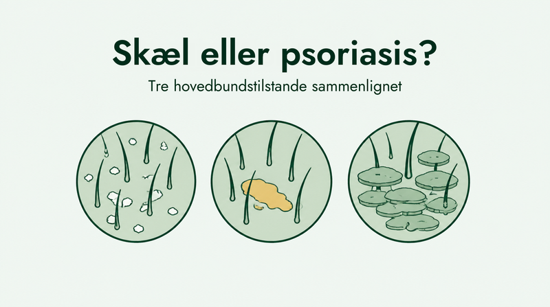 Skæl, seboroisk dermatitis eller psoriasis
