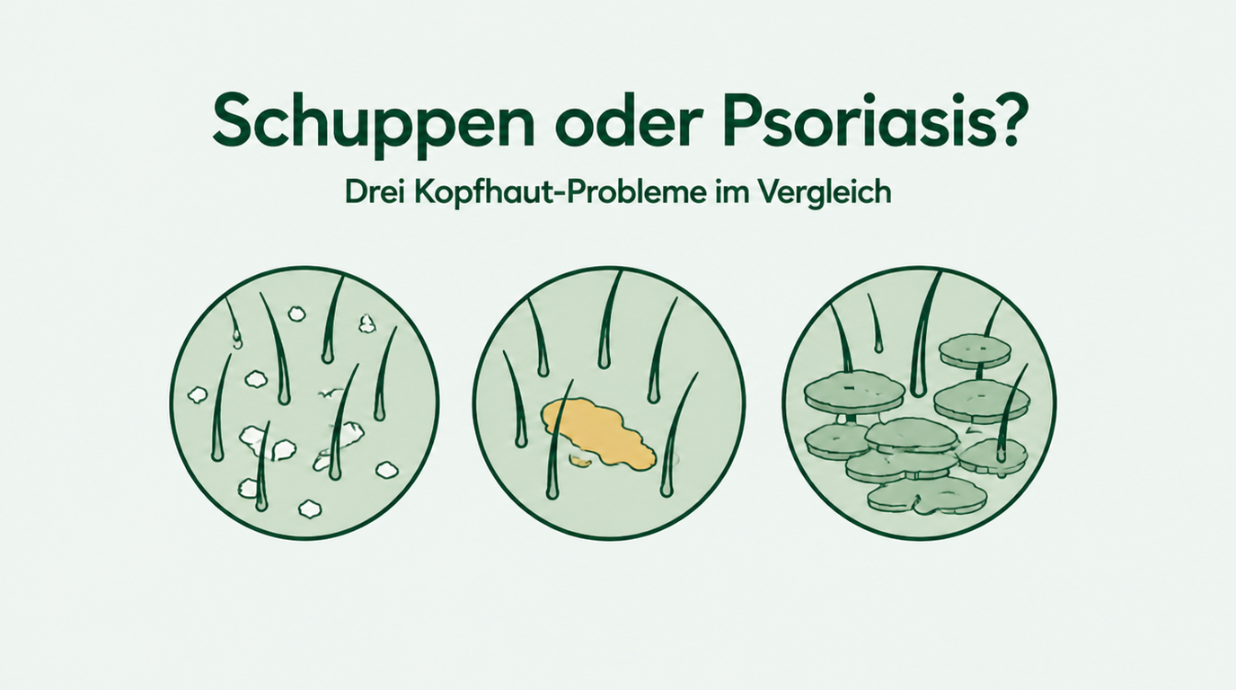 Schuppen, seborrhoisches Ekzem oder Psoriasis