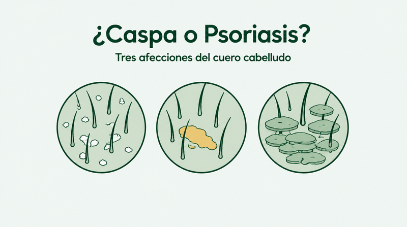 Caspa, dermatitis seborreica o psoriasis