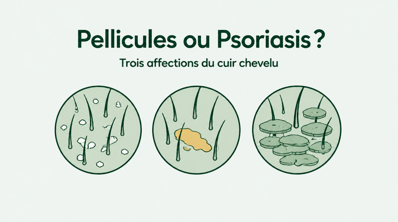 Pellicules, dermite séborrhéique ou psoriasis