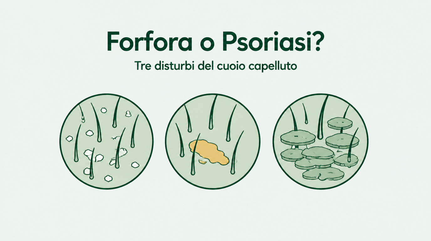 Forfora, dermatite seborroica o psoriasi