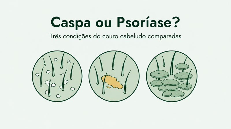 Caspa, dermatite seborreica ou psoríase