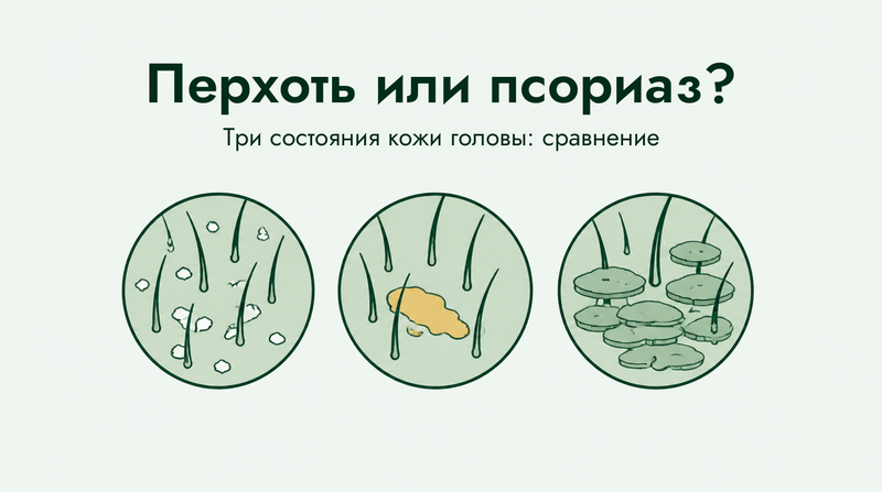 Перхоть, себорейный дерматит или псориаз