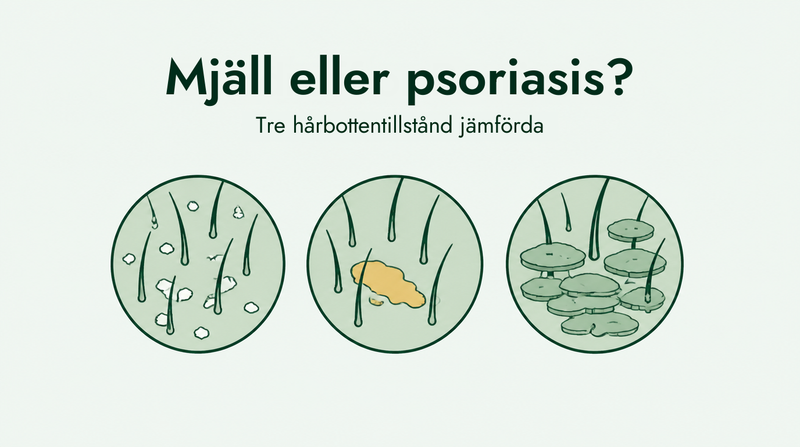 Mjäll, seborroiskt eksem eller psoriasis