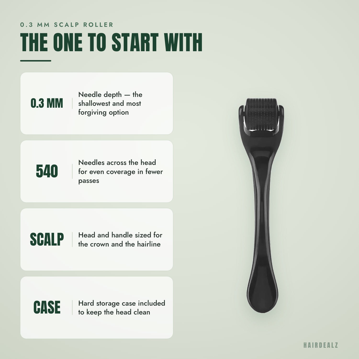 0.3 mm scalp roller — The one to start with