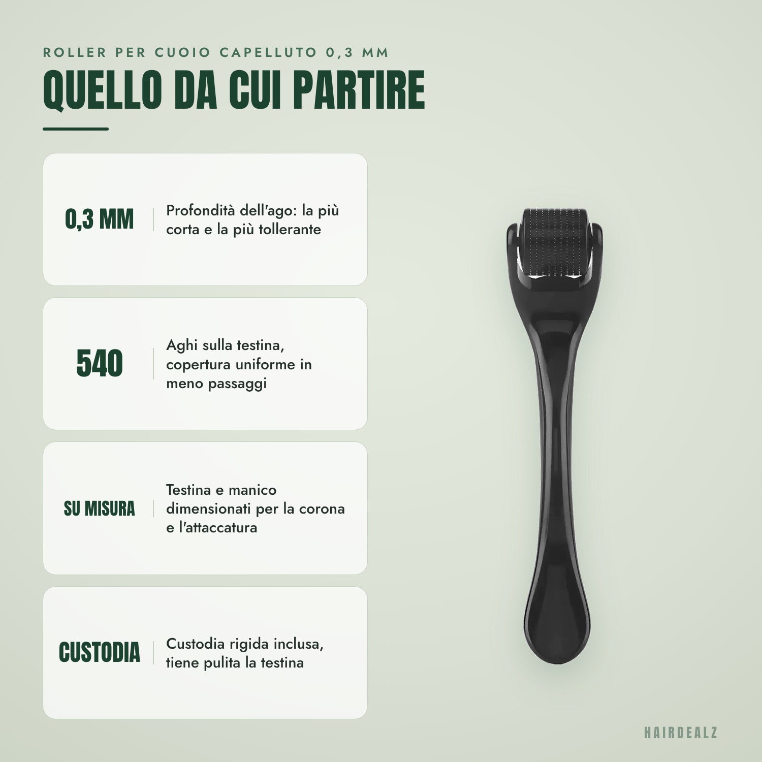 Roller per cuoio capelluto 0,3 mm — Quello da cui partire