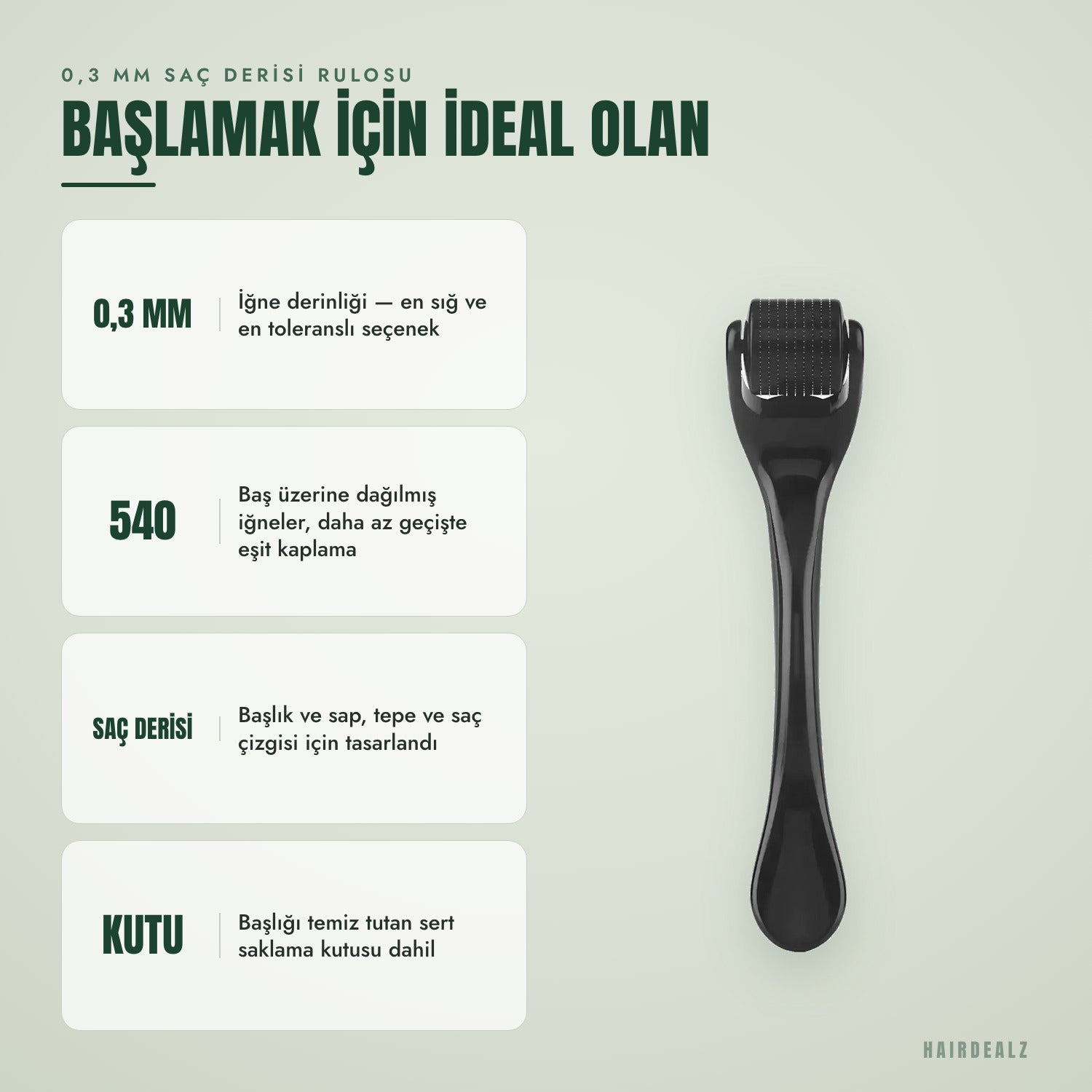 0,3 mm saç derisi rulosu — Başlamak için ideal olan