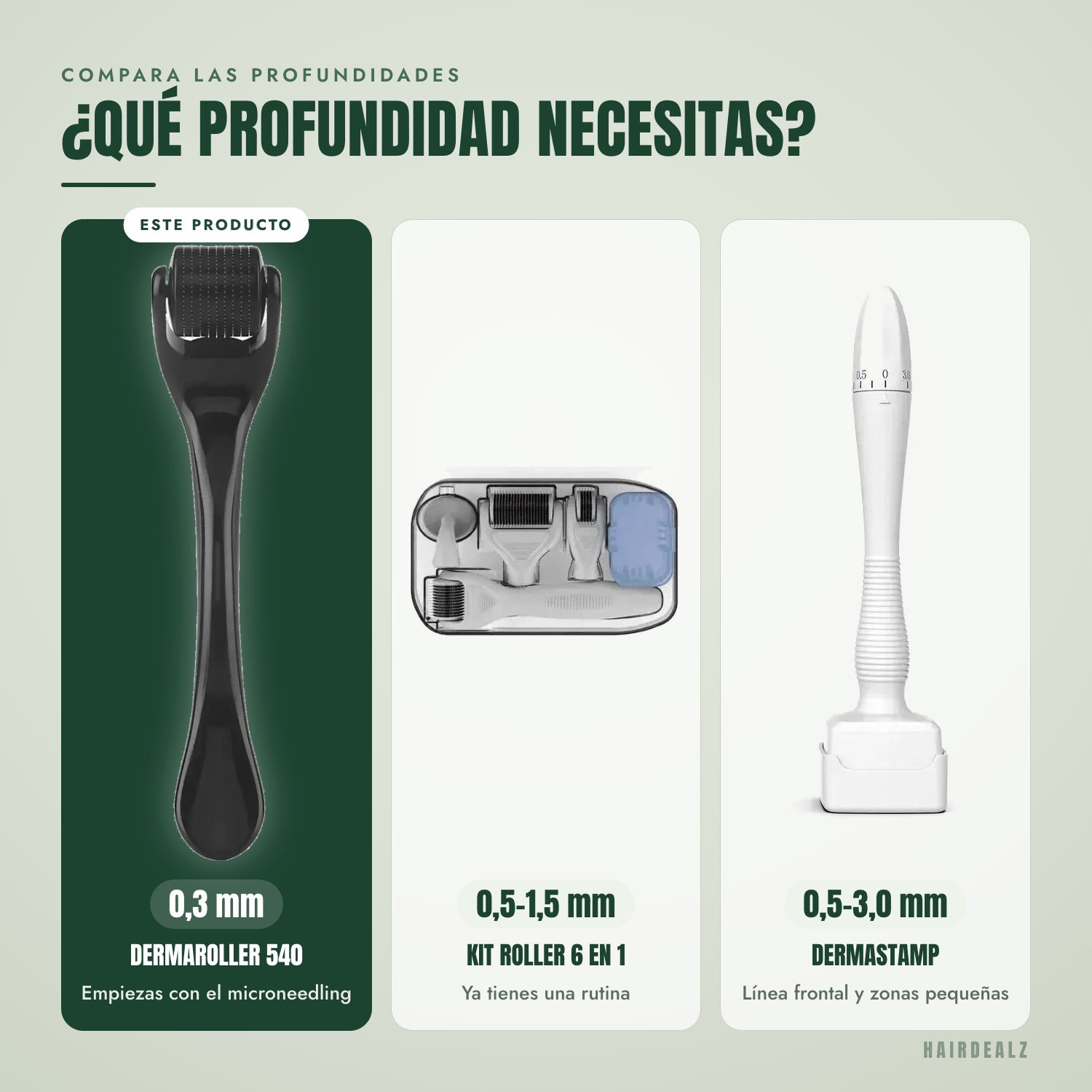 Compara las profundidades — ¿Qué profundidad necesitas?