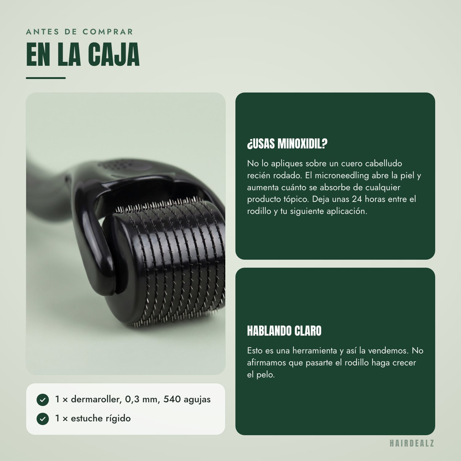 Antes de comprar — En la caja