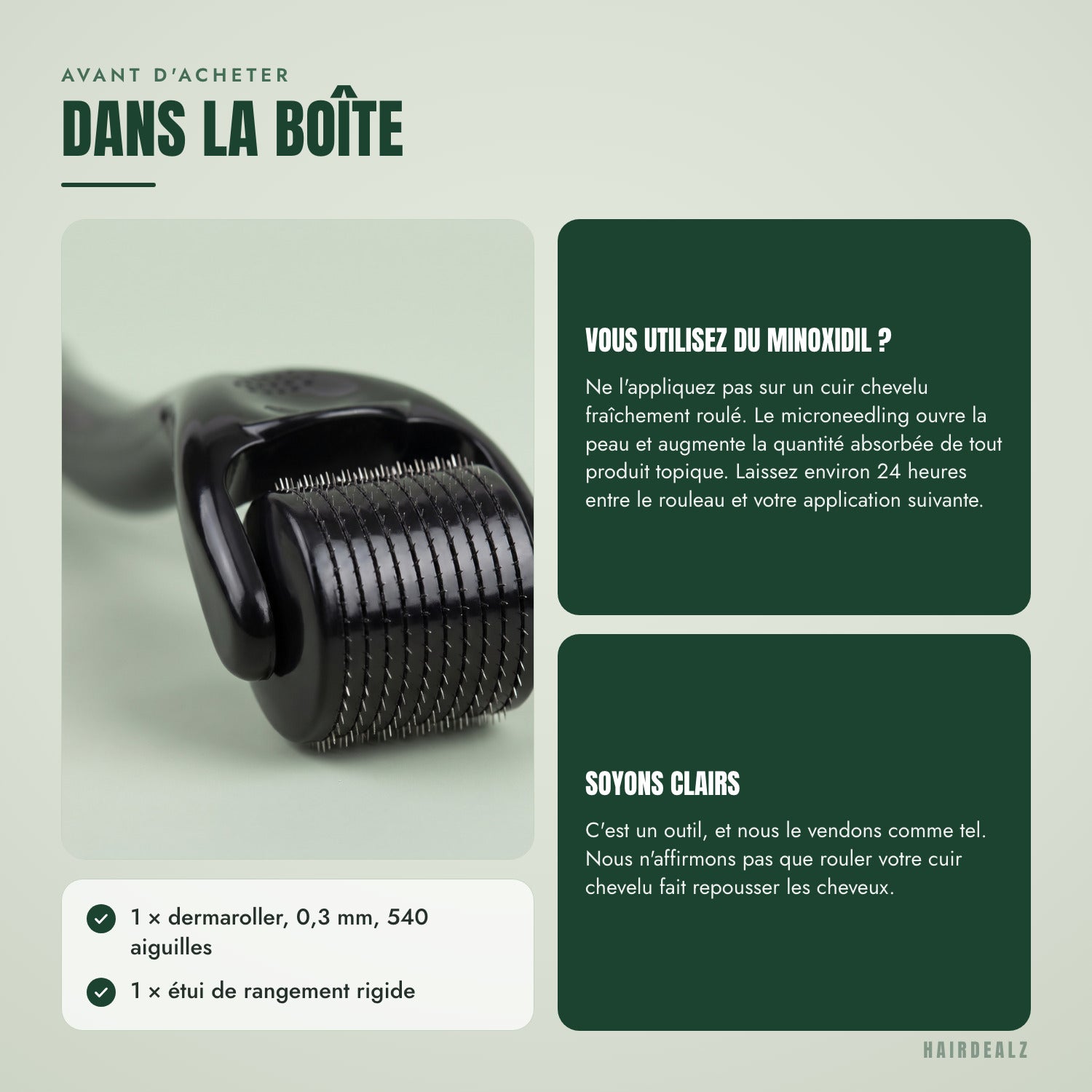 Avant d'acheter — Dans la boîte