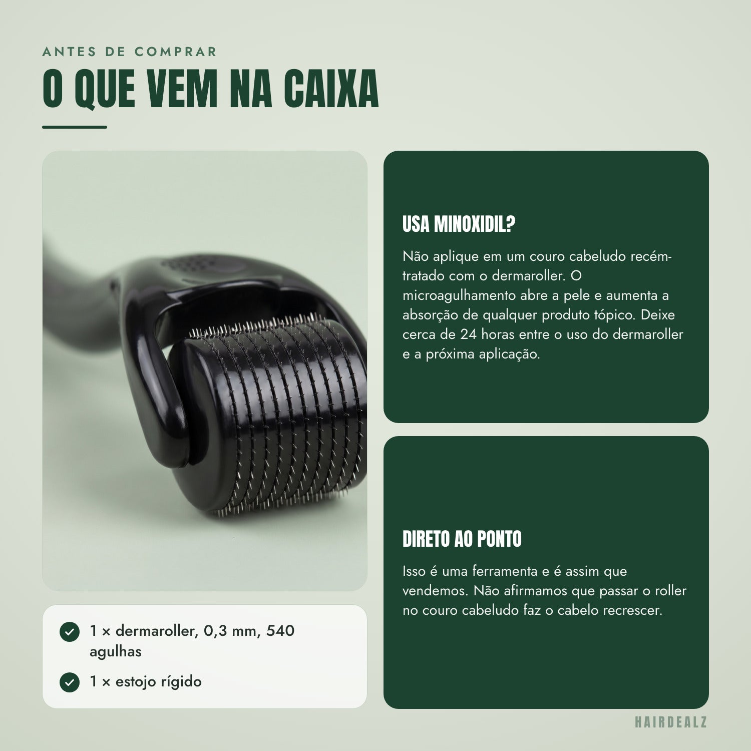 Antes de comprar — O que vem na caixa