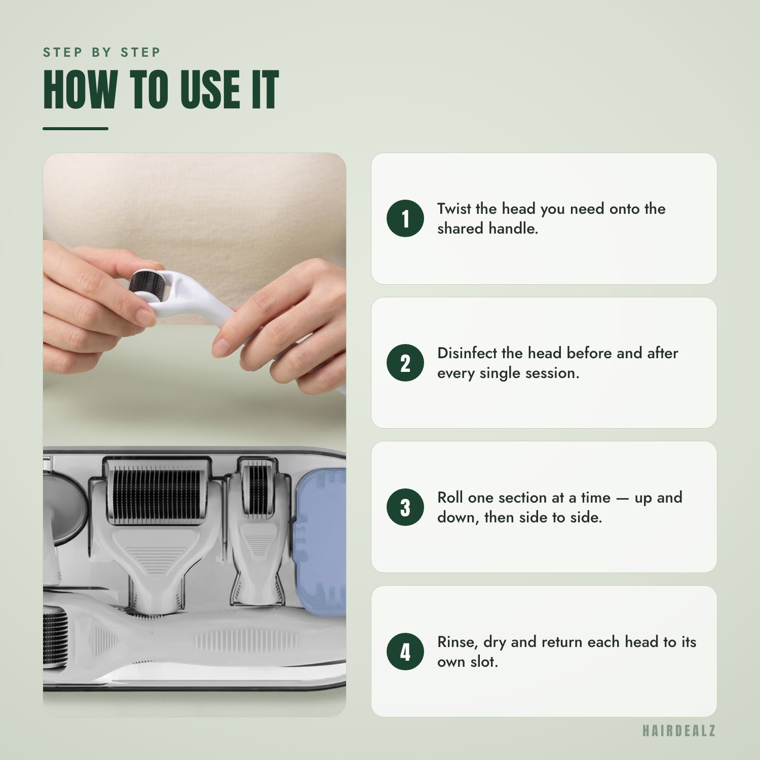 Step by step — How to use it