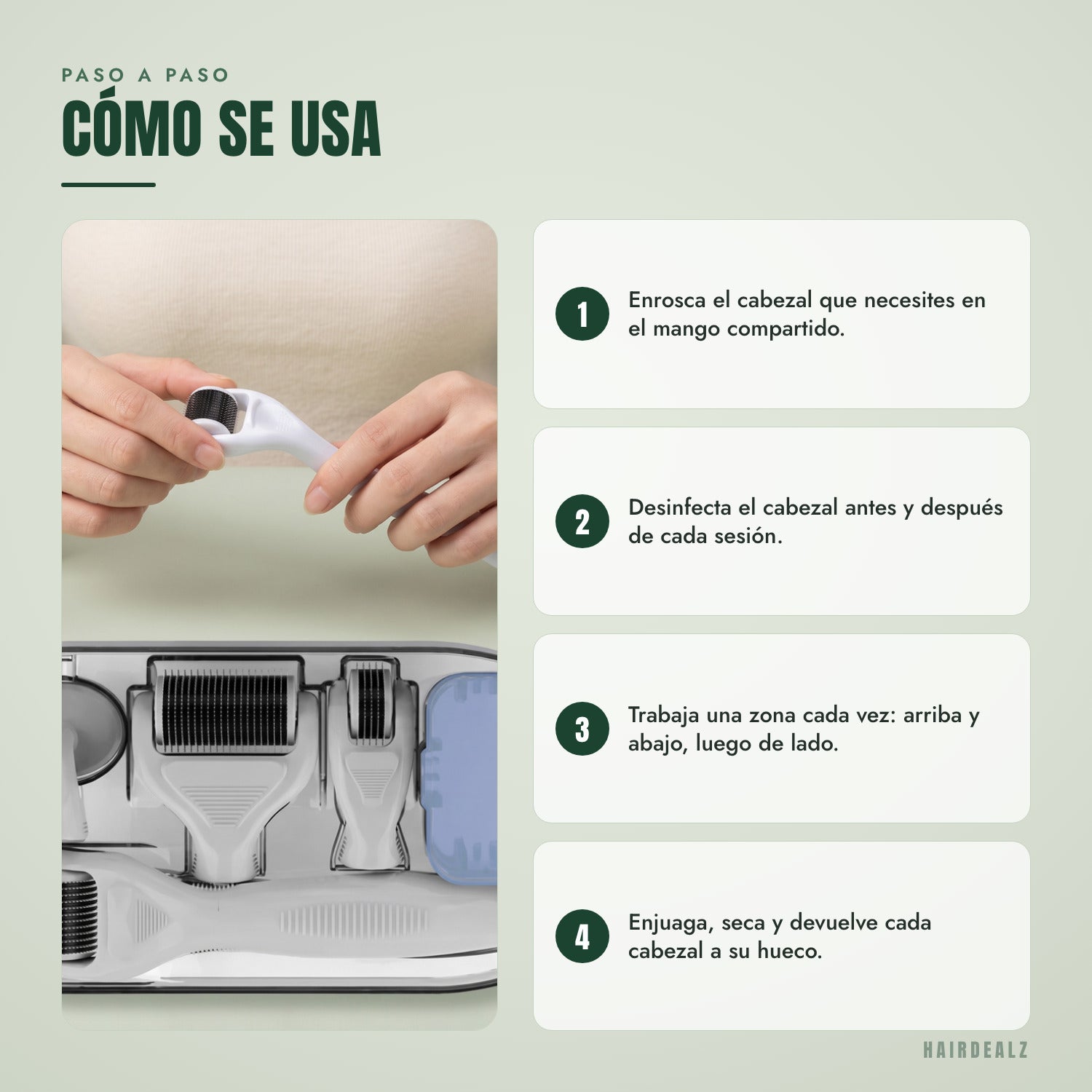 Paso a paso — Cómo se usa