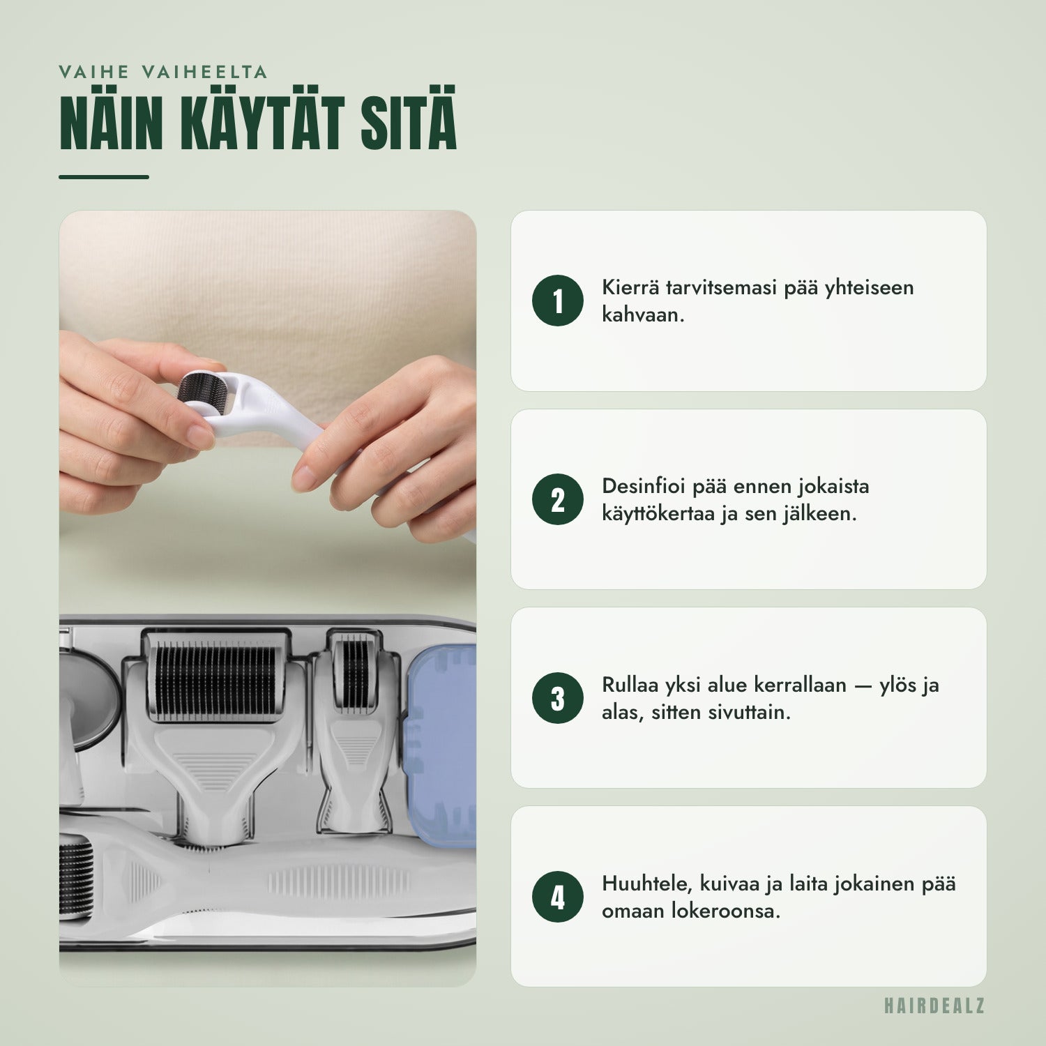 Vaihe vaiheelta — Näin käytät sitä