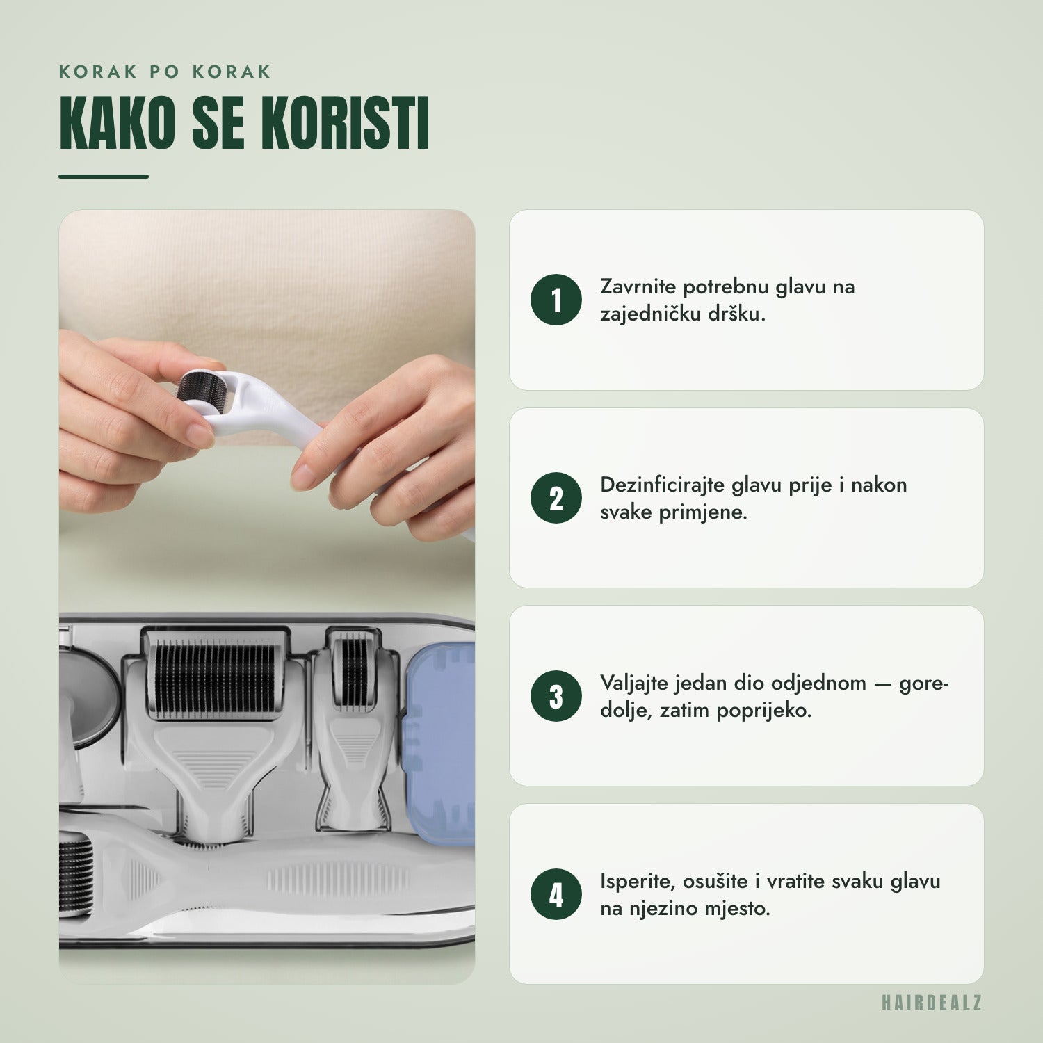 Korak po korak — Kako se koristi
