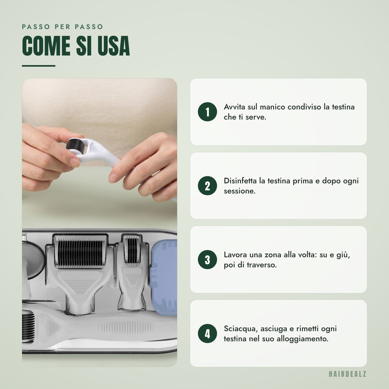 Passo per passo — Come si usa
