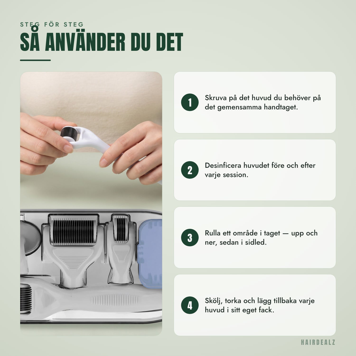 Steg för steg — Så använder du den