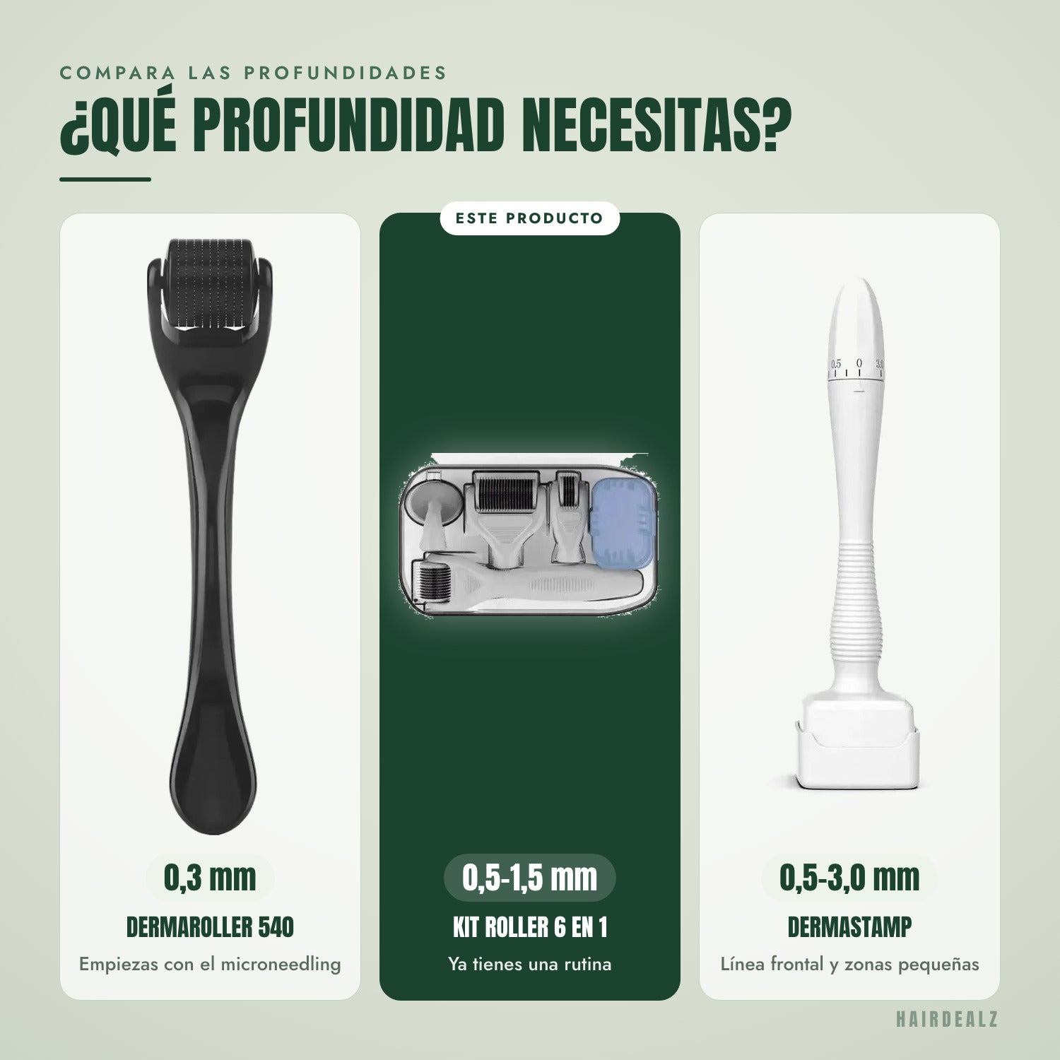 Compara las profundidades — ¿Qué profundidad necesitas?