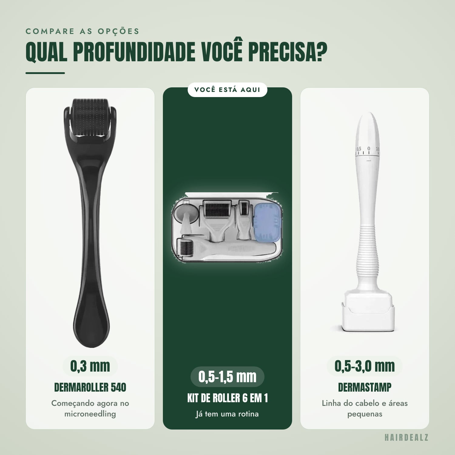 Compare a linha — De qual profundidade você precisa?