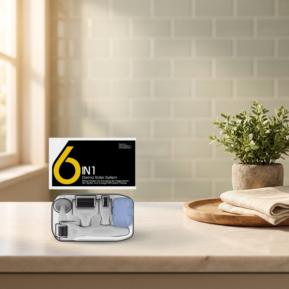 Dermaroller-kit 6-i-1, 0,5–1,5 mm i hverdagen