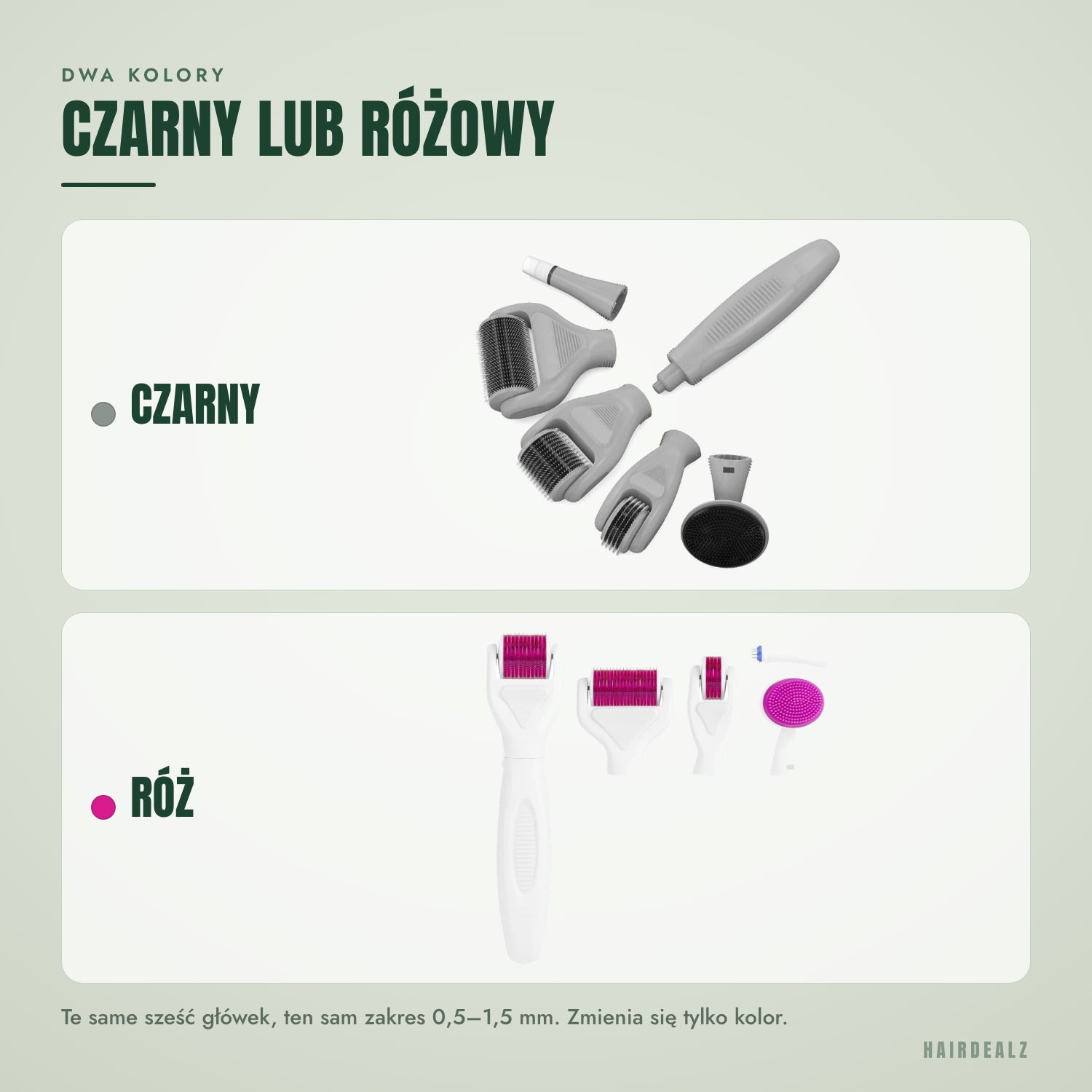 Dwa kolory — czarny lub różowy