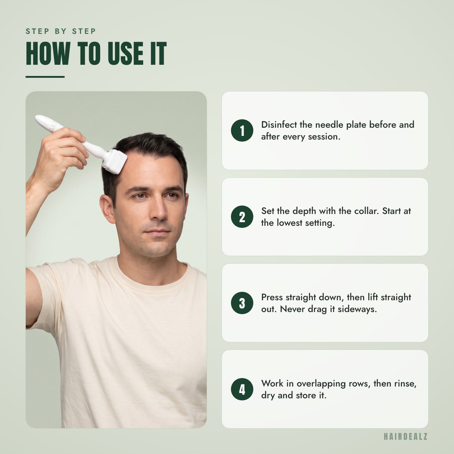 Step by step — How to use it