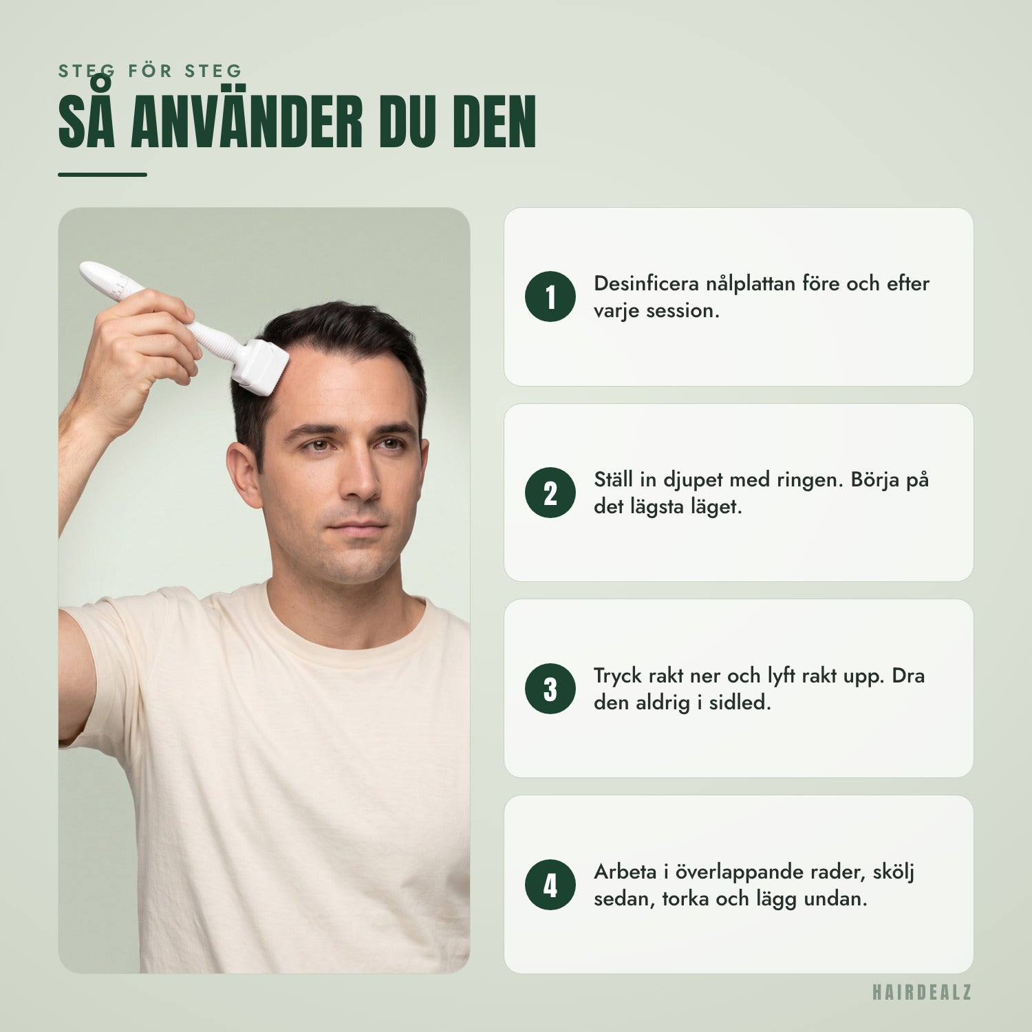 Steg för steg — Så använder du den