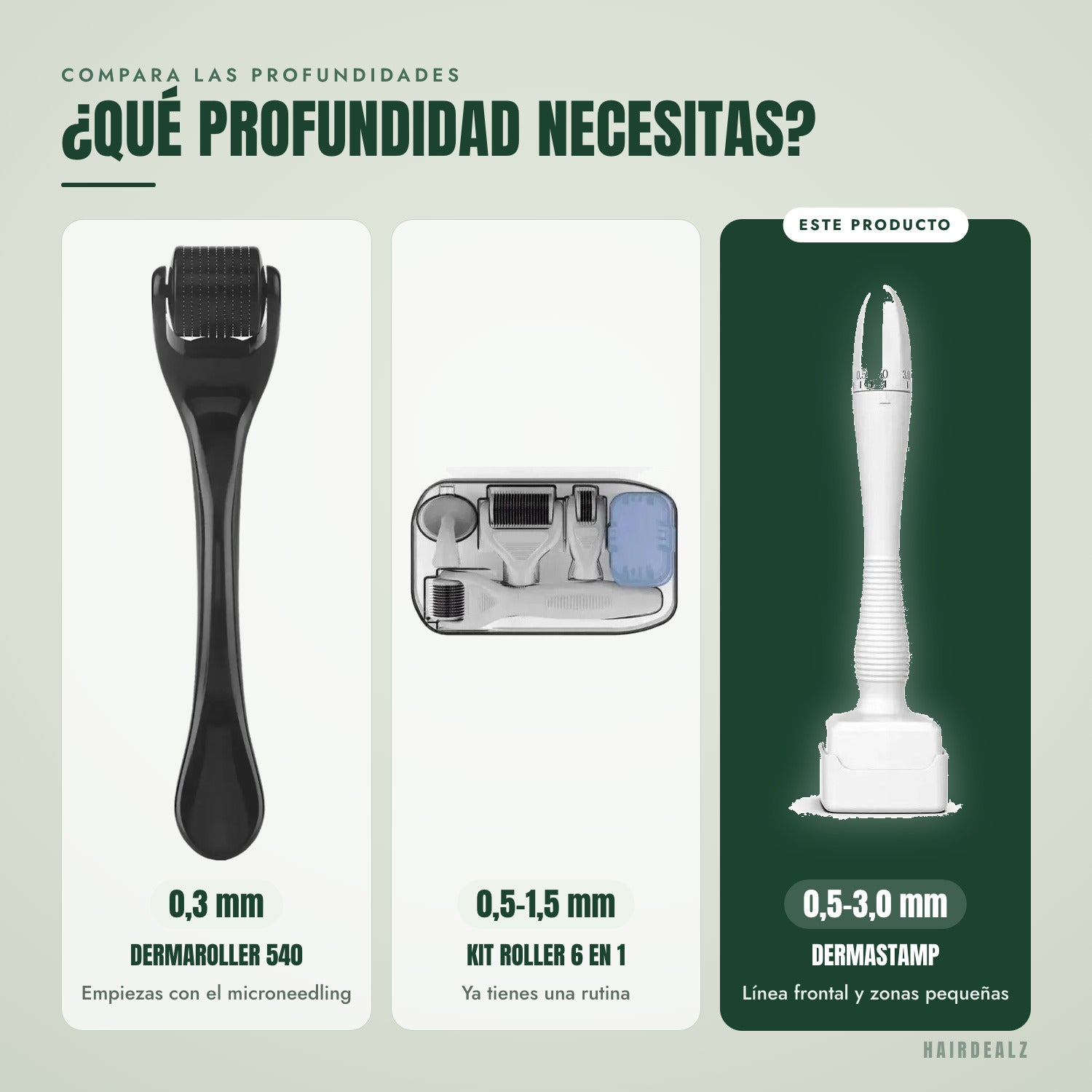 Compara las profundidades — ¿Qué profundidad necesitas?