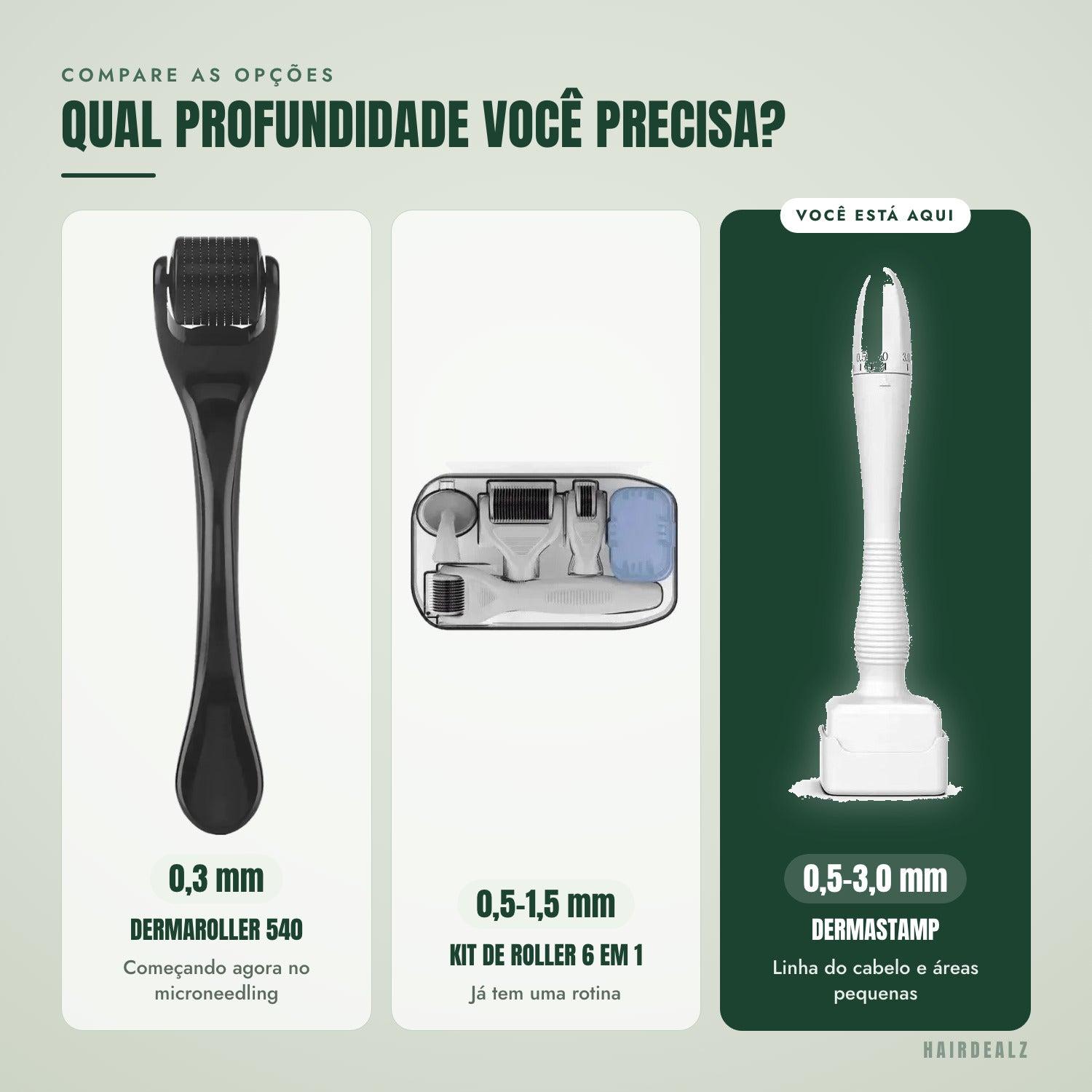 Compare a linha — De qual profundidade você precisa?